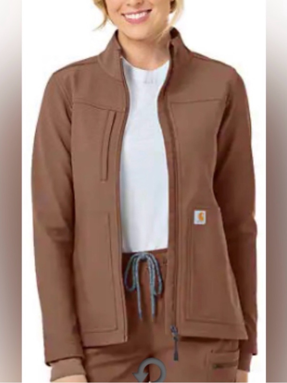 Carhartt Women's Rugged Flex Peak Bonded Fleece Scrub Jacket